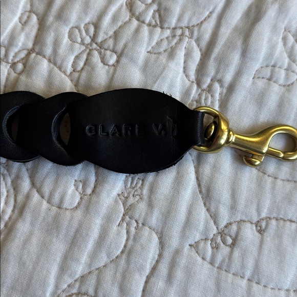 Clare V Linked Leather Shoulder Strap, Black - Picture 3 of 5